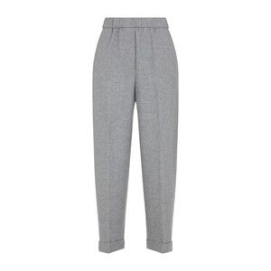 Peserico Mélange Grey Virgin Wool Pants - NWT
